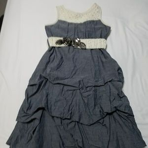Girls size 10, myMichelle, dress w flower belt